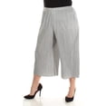 thumbnail image 3 of BAR III $49 Womens New 1241 Silver Wide Leg Casual Pants XL B+B, 3 of 4