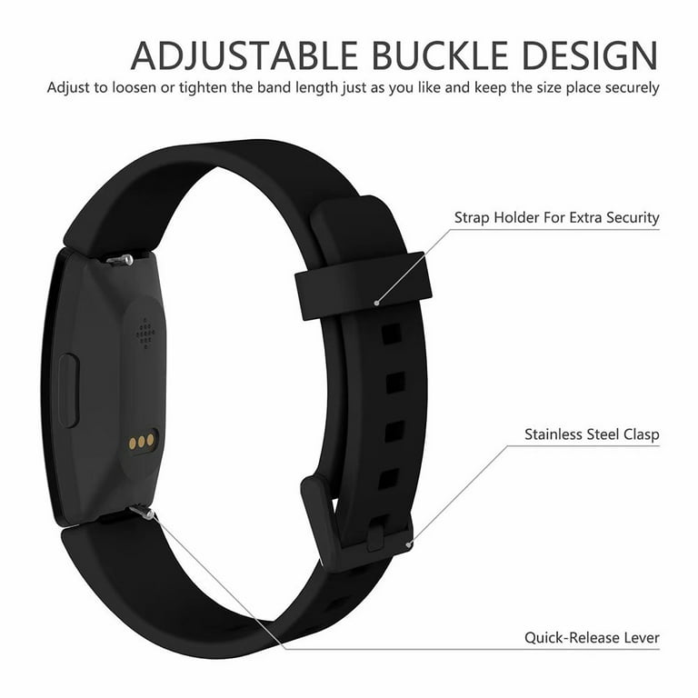Compatible with Fitbit Inspire/Inspire HR/Inspire 2 and Ace 2 Bands for  Women Men, Sports Soft Replacement Wristband for Fitbit Inspire/Inspire  HR/Ace 2, Large Small 