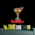 thumbnail image 4 of Handmadetneonsign Manhattan Cocktail Neon Sign, Cocktail Wall Art Decor, Home Bar Pub Beer Wall Decor, 4 of 5
