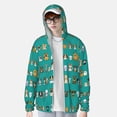 thumbnail image 3 of Picia Cartoon Dogs Women's Men's UPF 50+ Sun Protection Hoodie Shirt Long Sleeve SPF Fishing Outdoor UV Hiking Lightweight Shirts-Large, 3 of 9