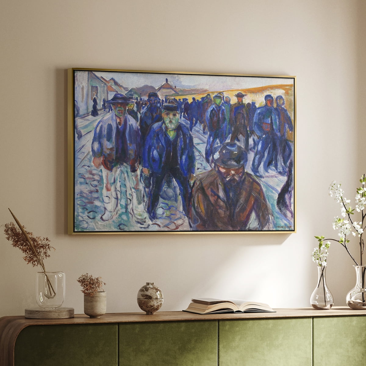 Vintage Landscape-CCCIII By Wexford Home Framed in Gold Wood Gallery Wrapped Canvas 25 in. x 37 in.