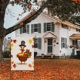 thumbnail image 5 of Happy Thanksgiving Day Garden Flag for Outdoor Happy Thanskgiving Cartoon House Flags Thanksgiving Day Turkey Back Yard Decor for Patio Outdoor Porch Decoration 28x40 Inches, 5 of 7