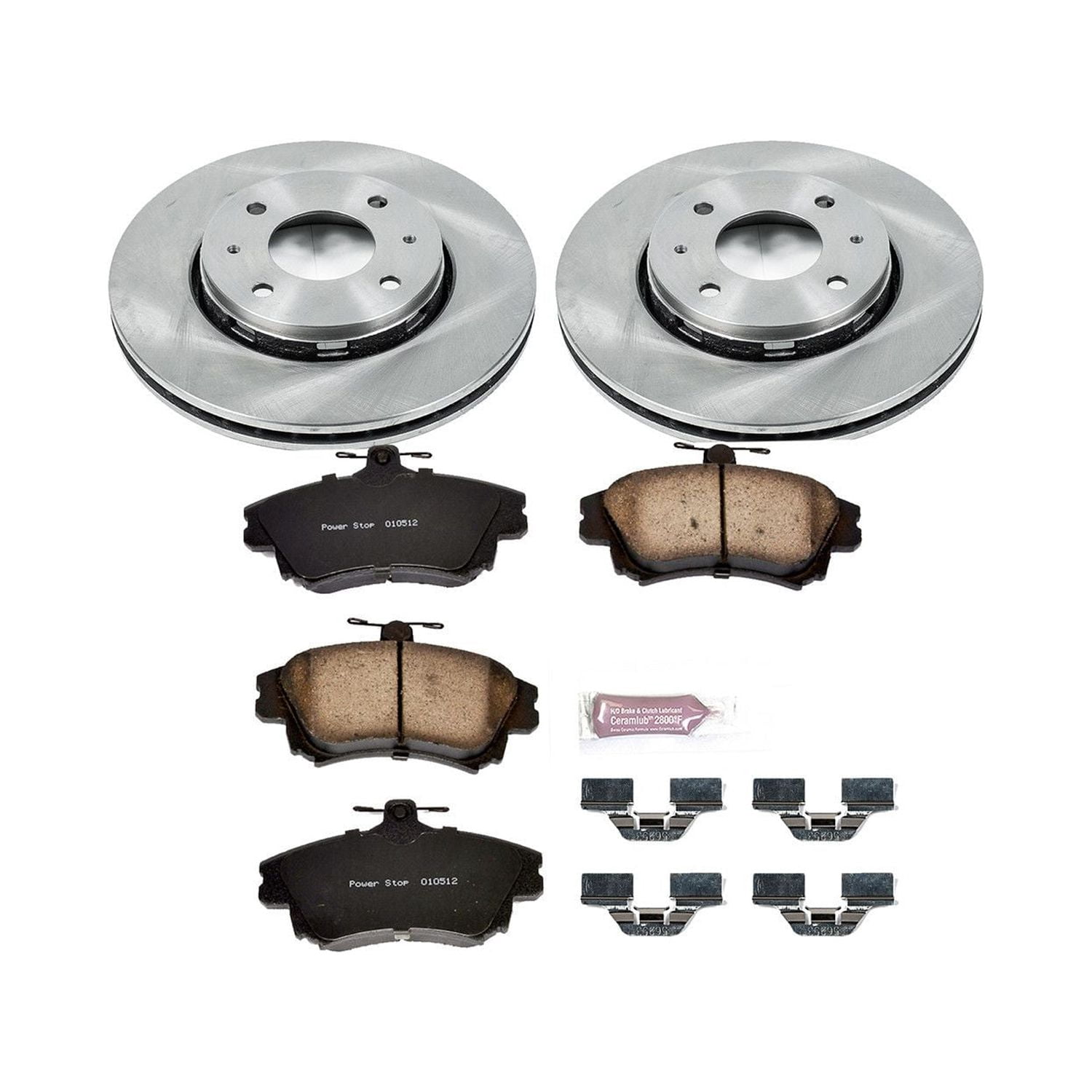 Power Stop Front Stock Replacement Brake Pad and Rotor Kit KOE911 Fits 2004 Volvo S40