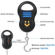 Portable Fishing Scale, EEEkit 110lb Digital Hanging Hook Scale with Backlit LCD Display for Luggage
