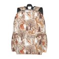 thumbnail image 2 of Bingfone Woodland Animals in Neutral Tones Pattern Large Capacity Student Backpack, Wear-resistant and Lightweight School, Work, Travel, Sports Backpack, Unisex, 2 of 8
