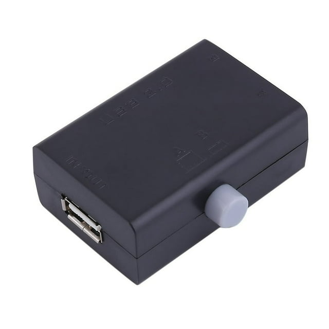 Black ABS Mini USB Sharing Share Switch Box Hub 2 Ports PC Computer Scanner Printer Manual Great Promotion