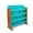 Natural/Aqua, variant on Humble Crew Skylar Natural and Aqua Toy Storage Organizer with 12 Bins