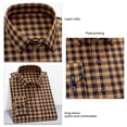 thumbnail image 5 of Camisa a cuadros para hombre, cuello de solapa, manga larga, camisa a cuadros con botones, ajuste regular, camisa informal para hombre para el trabajo diario, 5 of 5
