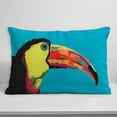 thumbnail image 5 of Creative Products Bright Jungle Toucan on Teal 14x20 Indoor / Outdoor Pillow, 5 of 9