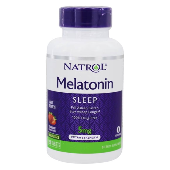 Natrol - Melatonin Sleep Extra Strength Fast Dissolve Strawberry 5 mg. - 150 Tablets