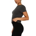 thumbnail image 4 of Franhais Women T-shirt, Crew Neck Short Sleeve Solid Slim Fit Summer Tops for Casual Daily, 4 of 7