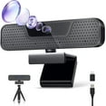 thumbnail image 1 of 1080P Webcam with Microphone, HD Webcam Web Camera with Tripod Stand, Widescreen USB Computer Camera, Streaming Mic Web cam for Online Calling/Conferencing,Facetime/YouTube Desktop Laptop PC, 1 of 8