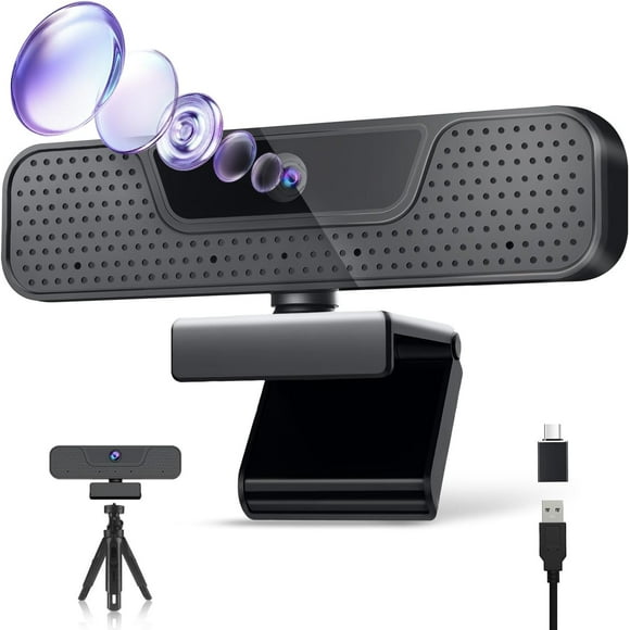 1080P Webcam with Microphone, HD Webcam Web Camera with Tripod Stand, Widescreen USB Computer Camera, Streaming Mic Web cam for Online Calling/Conferencing,Facetime/YouTube Desktop Laptop PC
