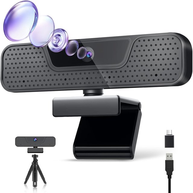 1080P Webcam with Microphone, HD Webcam Web Camera with Tripod Stand, Widescreen USB Computer Camera, Streaming Mic Web cam for Online Calling/Conferencing,Facetime/YouTube Desktop Laptop PC
