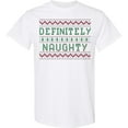thumbnail image 3 of Inktastic Ugly Sweaters Definitely Naughty T-Shirt, 3 of 5