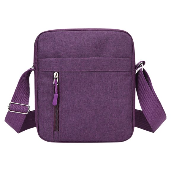 SLYNSHome Small Messenger Bag for Men Women,Casual Shoulder Bag Chest Bag Travel Carry Bag Purple Purse