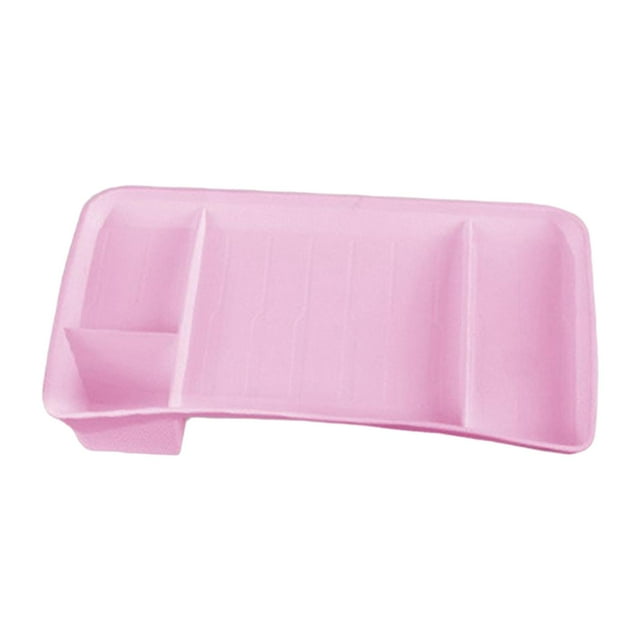 Caja organizadora de almacenamiento para salpicadero, bandeja organizadora de consola de almacenamiento secundaria, montaje, piezas de repuesto, Rosa