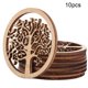 thumbnail image 3 of 10 Uds. Patrón de árbol redondo Color Natural DIY artesanía de madera trabajo hecho a mano Scrapbooking decoración del hogar, 3 of 5