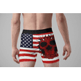 thumbnail image 3 of Skull Boxer Briefs for Men American Flag Novelty Underwear, 3 of 7