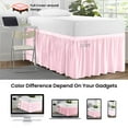 thumbnail image 4 of SGI Bedding Dorm Room Bed Skirt | Twin XL 36" Ruffled Microfiber Bed Skirt | Fade Resistant, Wrinkle Free, Anti-static, Decorative, Extra Storage Space, Clutter-Free | Pink, 4 of 8