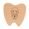 thumbnail image 2 of Caja de almacenamiento de dientes de bebé Saver Box Wood con compartimentos Soporte de almacenamiento de dientes Contenedor de dientes para niños para Chica, 2 of 8