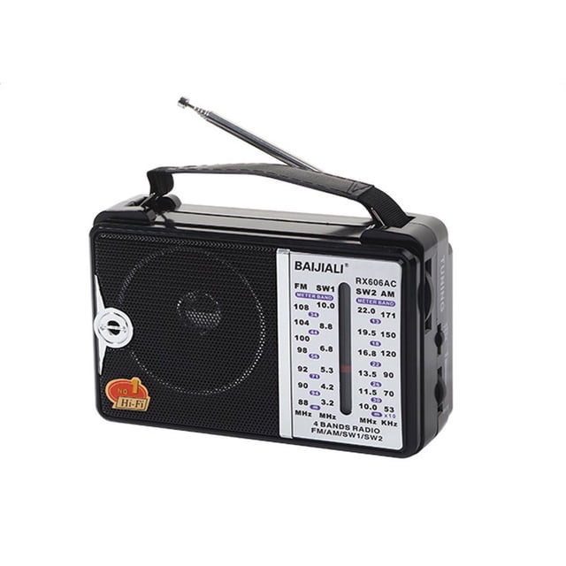 MesaSe 606AC Retro AM/FM/SW Portable Radio Battery Operated Vintage Multi Functional Radio With Built In Speaker And Flashlight