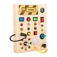 thumbnail image 3 of Tablero de actividades de madera con lámpara LED, tablero sensorial, juguetes educativos de aprendizaje temprano, regalos con interruptor, juguete Estilo A, 3 of 9