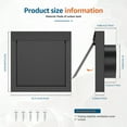 thumbnail image 2 of 4 Inch Carbon Steel Square Dryer Vent Guard Hood High Strength Auto Closing Exhaust Exterior Vent Cover for Bathroom Kitchen Garage, 2 of 11