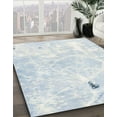thumbnail image 3 of Ahgly Company Machine Washable Indoor Rectangle Abstract Light Steel Blue Area Rugs, 8' x 12', 3 of 7