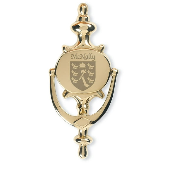 McNally Irish Coat of Arms Brass Door Knocker