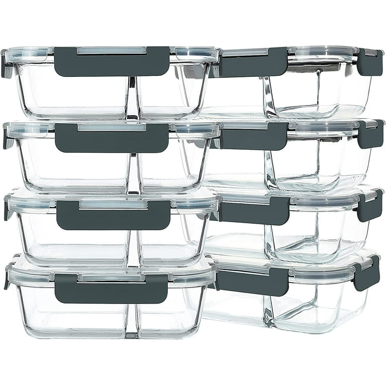 8-Pack,29 Oz]Glass Meal Prep Containers 2 Compartments, Airtight