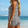 thumbnail image 4 of Tankini Swimsuits for Women Summer Striped Tummy Control Two Piece Bathing Suits Tank Tops with Swim Shorts Swimwear, XL, 4 of 6