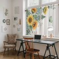 thumbnail image 5 of Spring Sunflower Kitchen Curtain for Berdoom Living Room Cafe 45 Inch Length, Garden Botanical Leaves Butterflies Tiers Curtains Light Filtering Drapes Rod Pocket Window Treatment 2 Panels 52"Wx45"L, 5 of 8