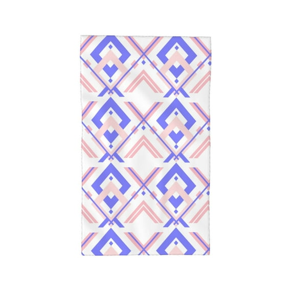 YFYANG Absorbent Towel, Soft Skin-Friendly Purple Geometric Stripes Washcloth Bath Towel, Suitable for All Skin, 27.5 x 16-inch