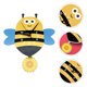 thumbnail image 2 of Reloj de pared con forma de abeja de dibujos animados, reloj silencioso, reloj colgante sin batería para habitación, 2 of 6