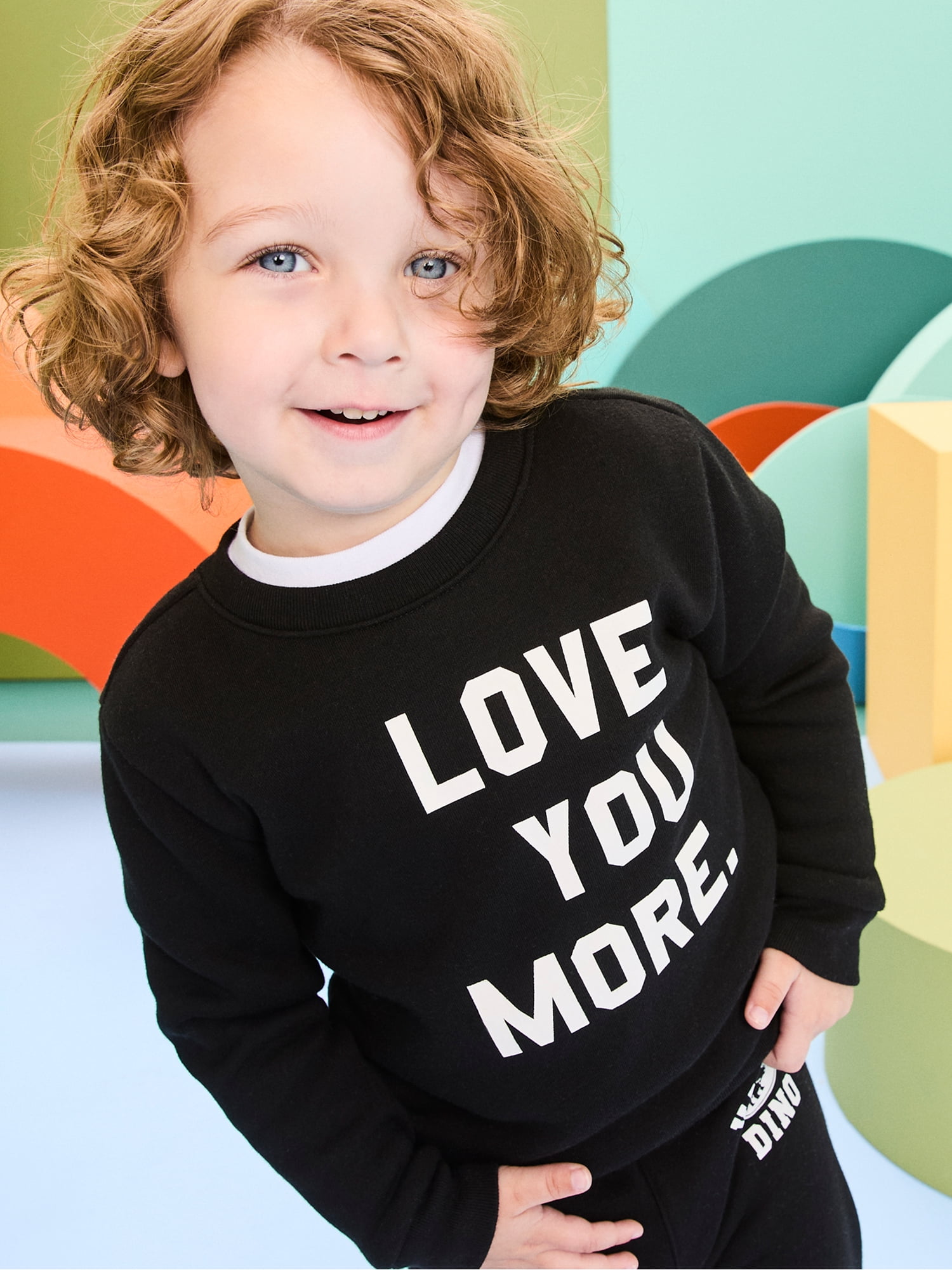 Garanimals Baby & Toddler Boys Graphic Fleece Crewneck Sweatshirt, Sizes 0-6T