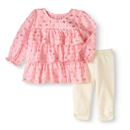 Ht Nbg Rose Gold Foil Chiffon Set