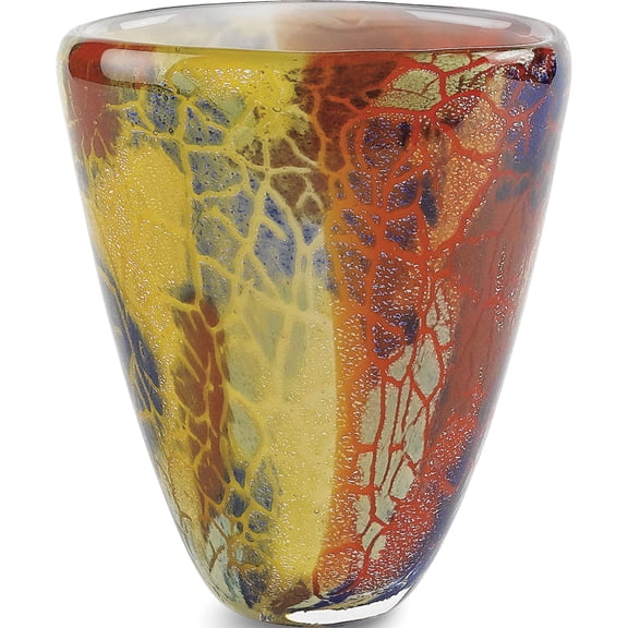 Fashion Badash Murano Style Glass Firestorm Vase Made In China gm8664