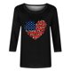 thumbnail image 4 of Camisetas de Manga Corta para las Mujeres Día de la Independencia Impreso Suelto Cuello Redondo Tee, Casual Y Blusas Festivas para las Mujeres Casual, 4 of 4