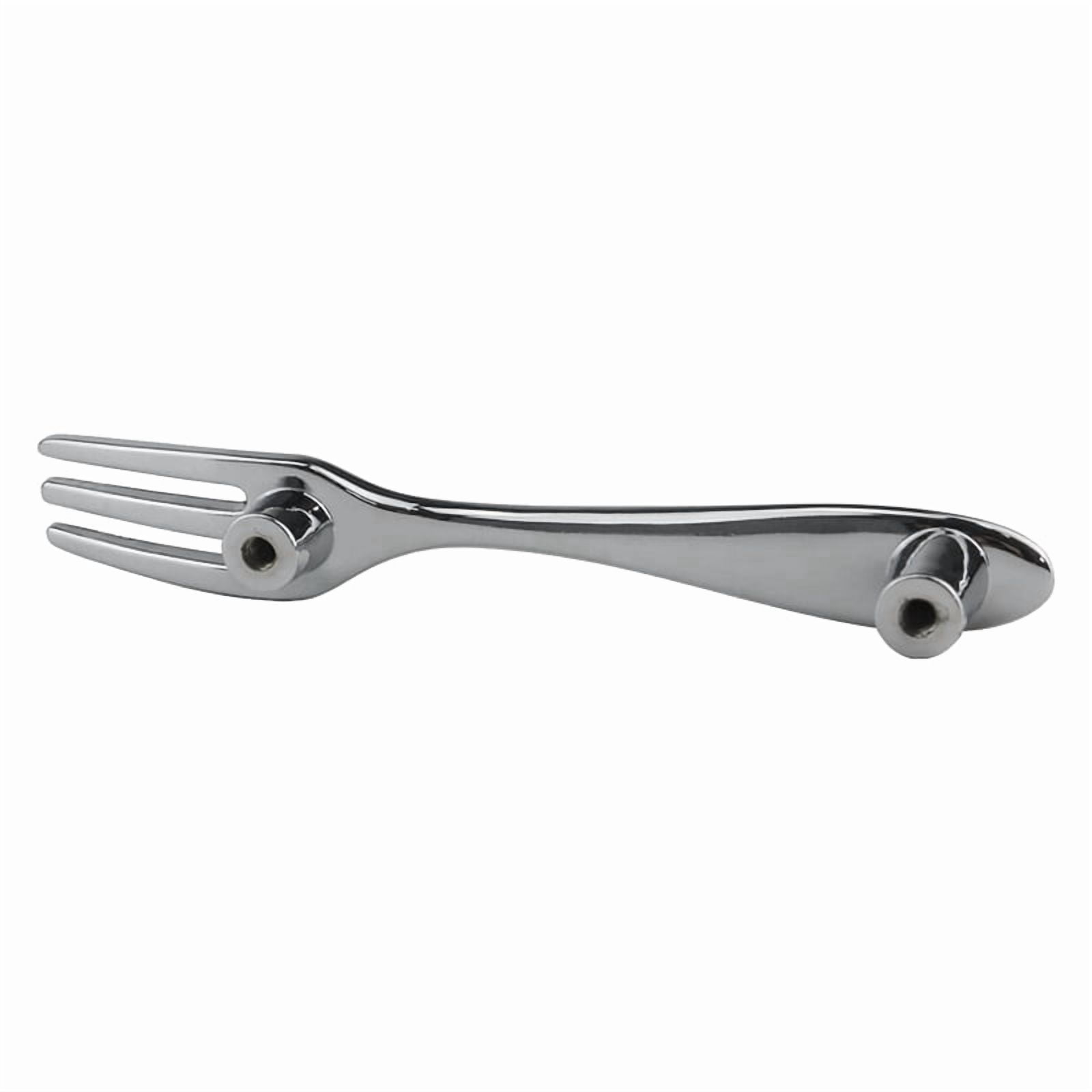 24 PCS Knife Spoon Fork Kitchen Cabinet Closet Drawer Pull Handles Knobs 3-Inch Center to Center (Silver)