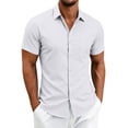 thumbnail image 3 of Guluxicc Men's Dress Shirts with Pockets Button Down Collared Short Sleeve Business Casual Tops for Everyday Wear Spring Summer Casual Outfits, 3 of 8