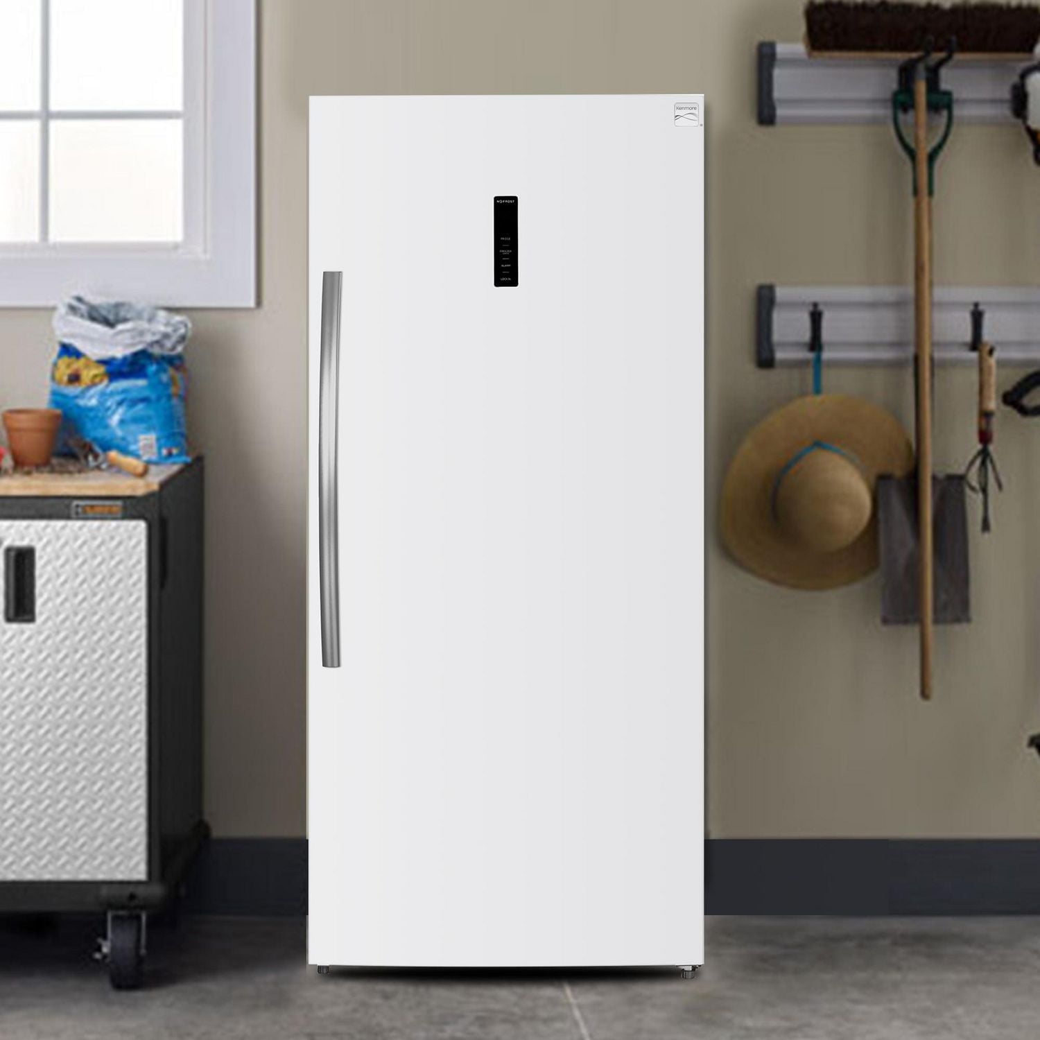Kenmore 21 Cu. Fort. Congélateur/réfrigérateur vertical convertible, prêt pour le garage, sans givre (600 L), blanc