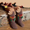 thumbnail image 4 of Nituyy Christmas Fuzzy Socks for Kid, Novelty Colorful Patterns Child Long Stockings with Bag, 4 of 6