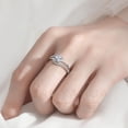 thumbnail image 5 of Apaison Shiny Moissanite 925 Sterling Silver Women Ring -  Female Wedding Engagement Jewelry Gift, 5 of 8