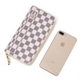 thumbnail image 6 of Daisy Rose RFID Blocking Protection Women's Casual Continental Wallet, Cream Checkered, 6 of 7