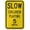 Black on Yellow, variant on "Slow - Children Playing, 5 MPH" Sign | 8" x 12" 3M Engineer Grade Reflective Aluminum