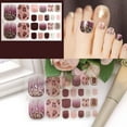 thumbnail image 3 of Soumake 1 Set Toe Nail Stickers Waterproof Self-Adhersive Nail Art Women Manicure Toenail Wraps Stickers For Girl Practical, 3 of 8