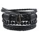 thumbnail image 1 of Pulsera de cuero tejida a mano con cuerda para hombre y mujer, sencilla, joyería, 1 of 6