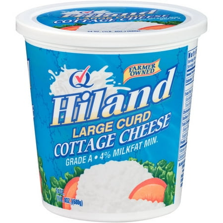 Hiland Large Curd Cottage Cheese 24 Oz Walmart Com