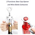 thumbnail image 2 of Wine Corkscrew, Multifunctional Winged Corkscrew, Bottle Opener Made of Zinc Alloy, Wine Opener with Bottle Opener, Wine Bottle Opener for Wine, 2 of 7